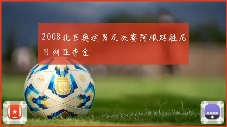 2008北京奥运男足决赛阿根廷胜尼日利亚夺金