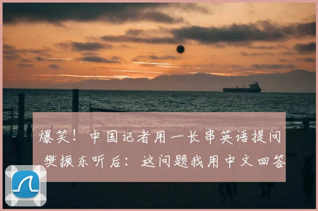 爆笑!中国记者用一长串英语提问 樊振东听后:这问题我用中文回答